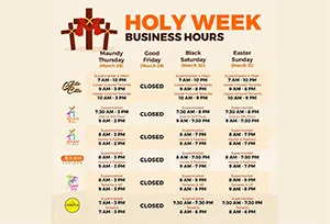 Alturas Group bares Holy Week store hours