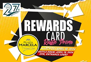 Rewards Card promo at Plaza Marcela